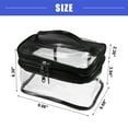 thumbnail image 3 of Vocoste Double Layer Makeup Bag Cosmetic Travel Bag Case, Large Make Up Organizer Bag Clear Toiletry Bag, Black, 3 of 7