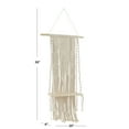 thumbnail image 3 of The Novogratz 25" x 6" Handmade Macrame 1-Tier White Wall Shelf, 3 of 7