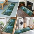 thumbnail image 5 of 2'x6' Rug Runners for Hallways Kitchen, Mountain Non Slip Entryway Beside Floor Carpet Runner, Forest Green Trees Modern Art Washable Laundry Room Bedroom Throw Rugs Mat for Family Pet, 5 of 8