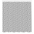 thumbnail image 2 of Ambesonne Geometric Shower Curtain, Vintage Maze Drawing Art, 69"Wx84"L, Off White and Purpleblue, 2 of 4