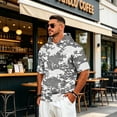 thumbnail image 6 of UDAUDU Camo Shitr for Men with Hood Breathable Lightweight Short Sleeve Hoodies Pullover Athletic Fall Trendy Sweatshirt Gray L, 6 of 9