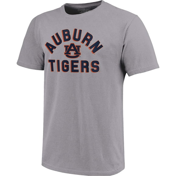 T-Shirt à Manches Courtes Unisexe NCAA Auburn Tigers - Rétro Stack, Gris Sport, Moyen