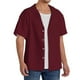 thumbnail image 2 of Fotbe Maroon Camisa Estampada de Manga Corta para Hombre, Casual de Verano, Estilo Playero, Sin Arrugas-Large, 2 of 5