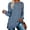 #08 Blue, variant on Women Tops Long Sleeve Shirts Fall Tunic Crew neck Fashion Pullover Color Block Dressy Casual Loose Fit Side Slit Blouse Black