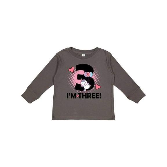 Inktastic 3rd Birthday 3 Year Old Girl Unicorn Girls Long Sleeve Toddler T-Shirt