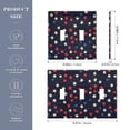 thumbnail image 2 of Yayeee Toggle Light Switch Wall Plate 3-Gang 6.37"x4.48" Decorative Outlet Cover, Red Starry Pattern, 2 of 7