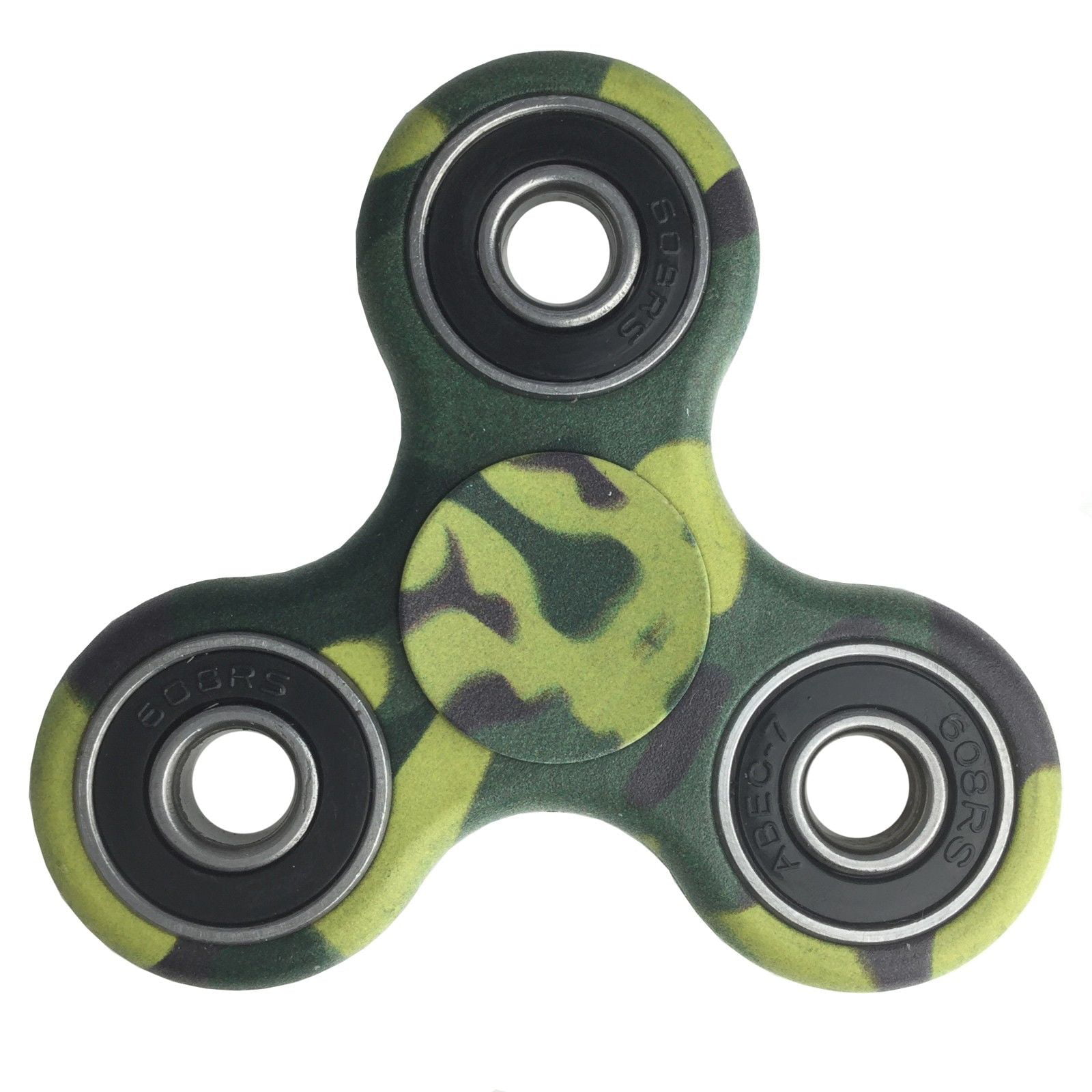 Fidget LED Glow Alloy Camo Spinner Toy Hand Finger Spinner ADHD Focus Toy EDC 