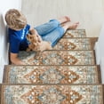 thumbnail image 6 of LOKHOM 15 Pack Carpet Stair Treads for Wooden Steps Indoor 8" X 30" Non Slip Staircase Step Treads for Dogs, Kids and Elders, Brown, 6 of 7