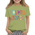 thumbnail image 3 of UACY Girls Fourth Grade Back to School T Shirt Short Sleeve Crew Neck Cotton Casual Graphic Tee for Kids (Light Green, 2-3 Years), 3 of 6