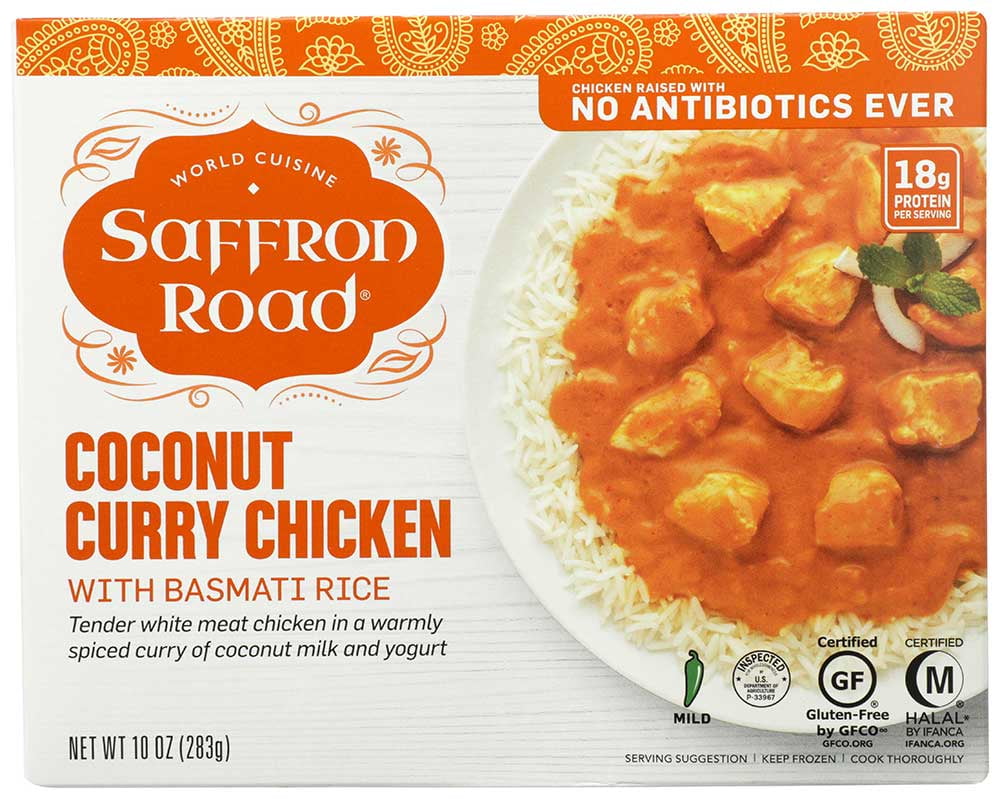 Saffron Road Coconut Curry Chicken with Basmati Rice, 10 Ounce -- 8 per case.