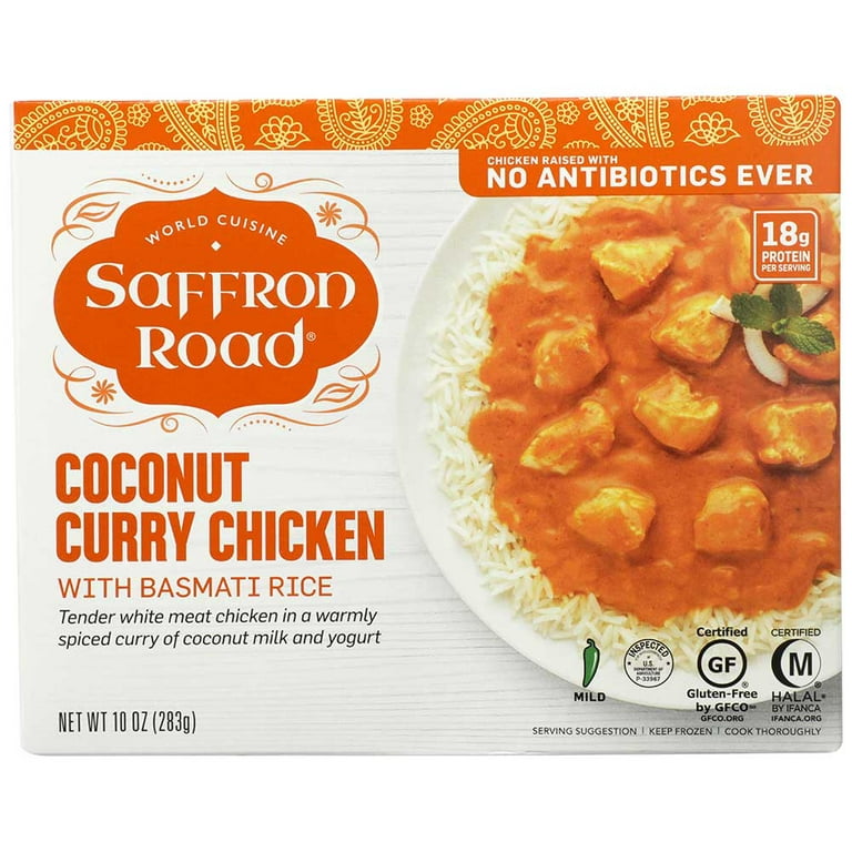 Saffron Road Coconut Curry Chicken with Basmati Rice, 10 Ounce