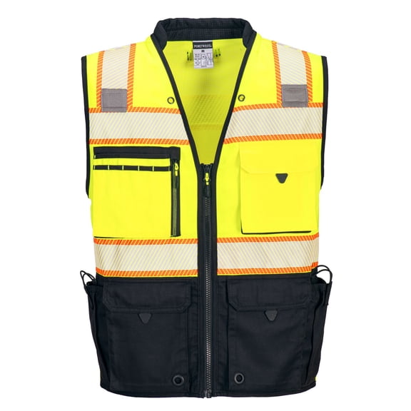 Portwest US375 Premium Surveyor Vest Yellow/Black, Large