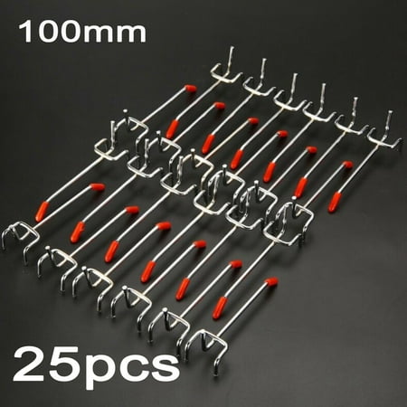 

25pc 2\ /4\ Peg Board Hooks Garage Workshop Pegboard Hanging Set Storage Display