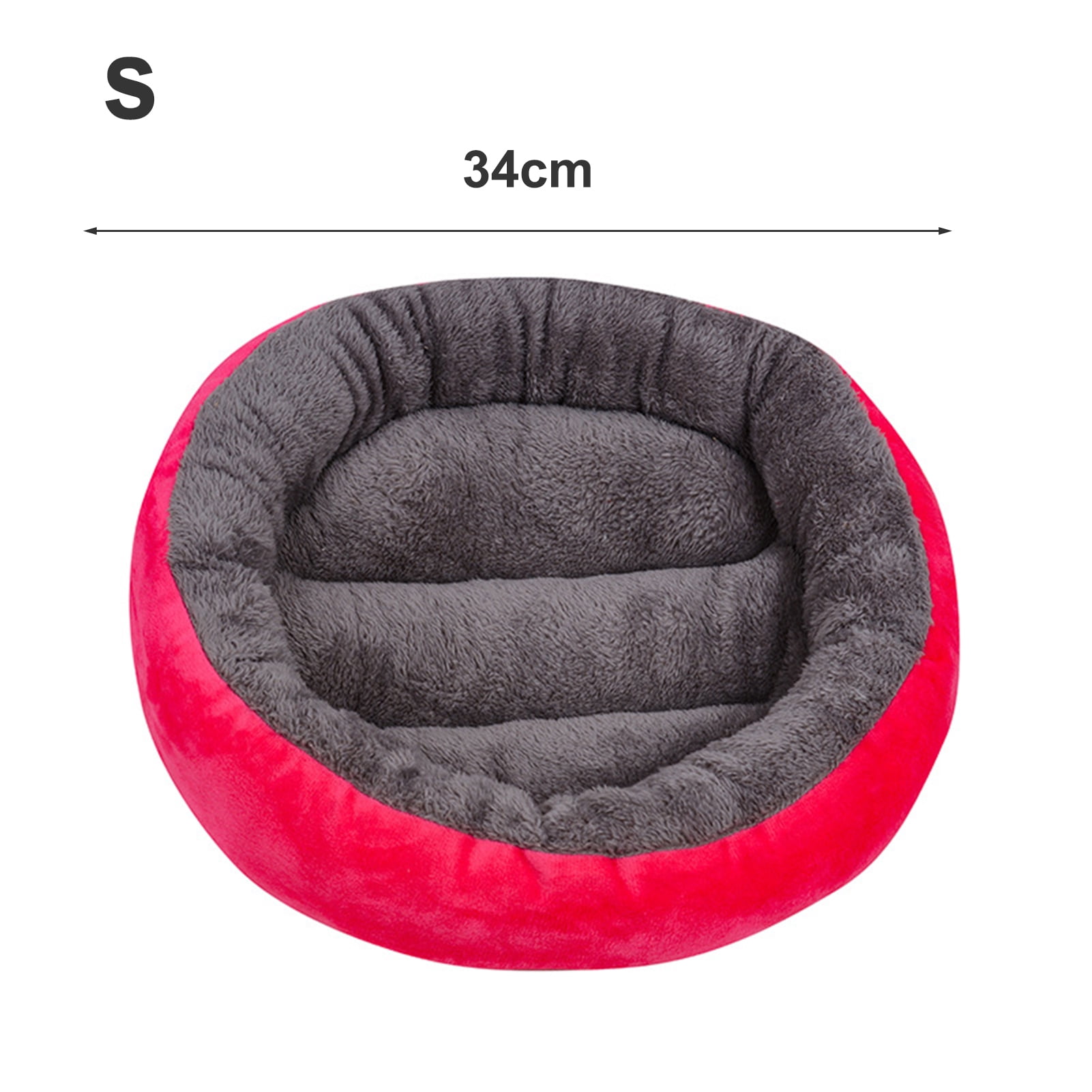 Hevirgo Cozy Pet Dog Bed Winter Warm Kennel with PP Cotton Filling Round Shape Dog Sleeping Bed for Cats Small Large Dogs