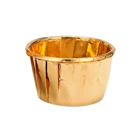 

50Pcs Baking Cups Cupcake Liners Cake Cup Holder Aluminum Party Wedding