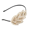 thumbnail image 2 of Jiaroswwei Elastic Non-slip Girls Headband Headwear Rhinestone Leaves Decor Thin Hair Hoop Hair Accessories, 2 of 8