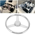 thumbnail image 3 of Volante de Direcció Marina, 9 habló de alto precio de la rueda del barco Pulido de 15 Ángulo de inclinación para receptor de yates, 3 of 7
