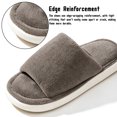 thumbnail image 4 of CHICVOMEY House Slippers for Women Indoor Memory Foam Shoes Open Toe Slip on Bedroom Fuzzy Slippers, 4 of 9