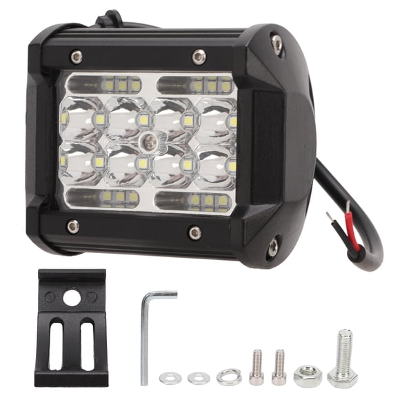Luz LED todoterreno de 4 pulgadas, 60 W, 6000 lm, IP67, impermeable, lente PMMA, reflector universal para camión, SUV, ATV, barco.