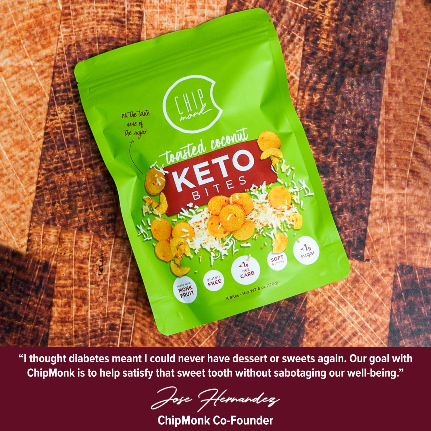 ChipMonk Baking Keto Cookie Bites, Toasted Coconut, Ketogenic Diet Friendly, 2 Pouches 16 Bites