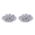 thumbnail image 4 of Bearachild 200 piezas cuentas espaciadoras electrochapa mano de obra 6mm joyería encanto collar fabricación DIY accesorios artesanía suministros blanco blanco 2piezas Bearachild CBP439260, 4 of 6