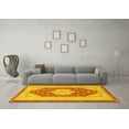 thumbnail image 3 of Ahgly Company Machine Washable Indoor Rectangle Persian Yellow Traditional Area Rugs, 7' x 10', 3 of 4