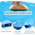 thumbnail image 2 of Silicone Mat Silicone Baking Mat Baking Mat BPA Free Nonstick with Measurements Fondant Dough Pastry Baking Mat Dough Mat Reusable for Fondant Pastry Pizza Mat, 50x40cm Blue, 2 of 7