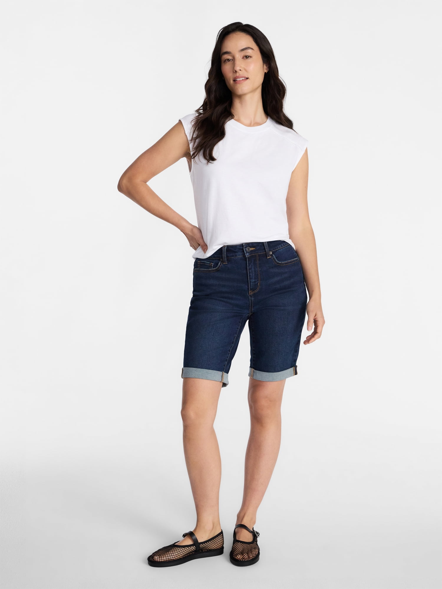 Time and Tru Women's Muscle Tank Top with Piped Trim, Sizes XS-XXXL