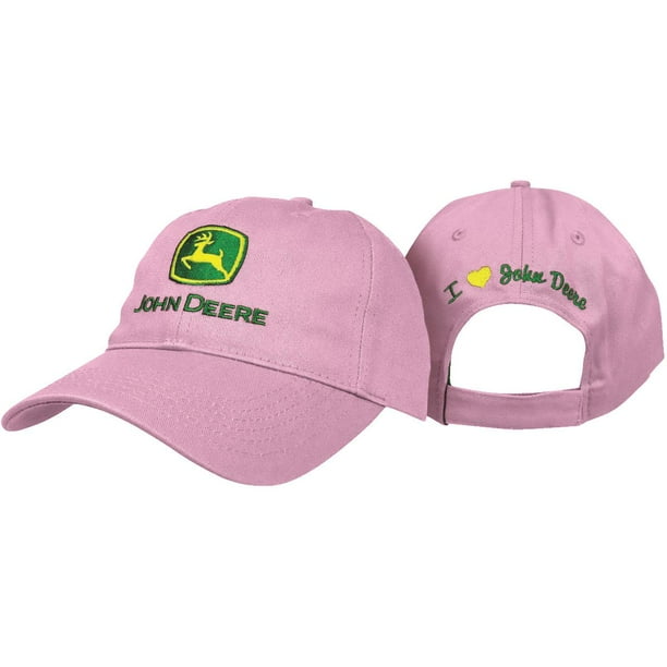 J America Inc 23080004PK John Deere Ladies Baseball CapJD LADIES PINK