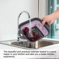 thumbnail image 6 of Unique Bargains Square Collapsible Silicone Colander with Handle Gray,Pink, 6 of 6