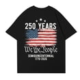 thumbnail image 5 of Trgacdwlo 1776-2026 250 Anniversary USA T Shirt Flag Print Plus Size 4th of July Tops for Women Patriotic Independence Day Red White and Blue Women T Shirts Graphic Black XXL, 5 of 5