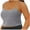 Gray, variant on Women's Plus Size Comfy Cami Crop Top with Padded Lounge Bralettes Camisole Tank Tops