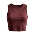 thumbnail image 4 of SAWOBUUN Women Crop Tank Top Sleeveless Slim Fit High Waist Casual Workout Basic Summer Tank Top, 4 of 7