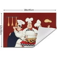 thumbnail image 3 of Chef Placemats Set of 4，Three Chefs Heat Resistant Non-Slip Artwork Dining Placemats Washable Table Mats for Home Kitchen (18" L x 12" W), 3 of 6