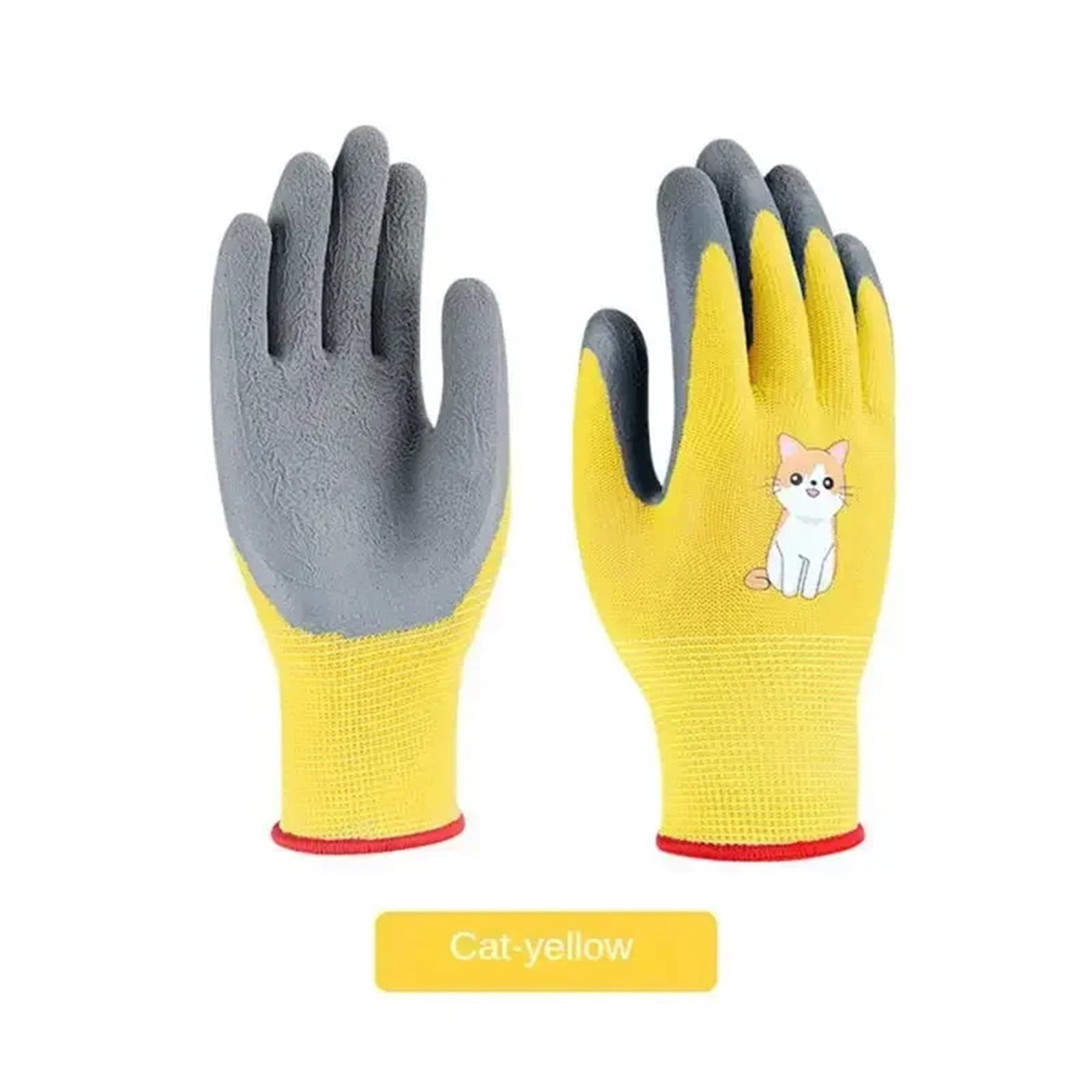 DIY Kids Safety Protection Gloves sturdy Waterproof Work Garden Non-Slip,Children Latex Gloves,Puncture-resistant,kitchen ,More Durable