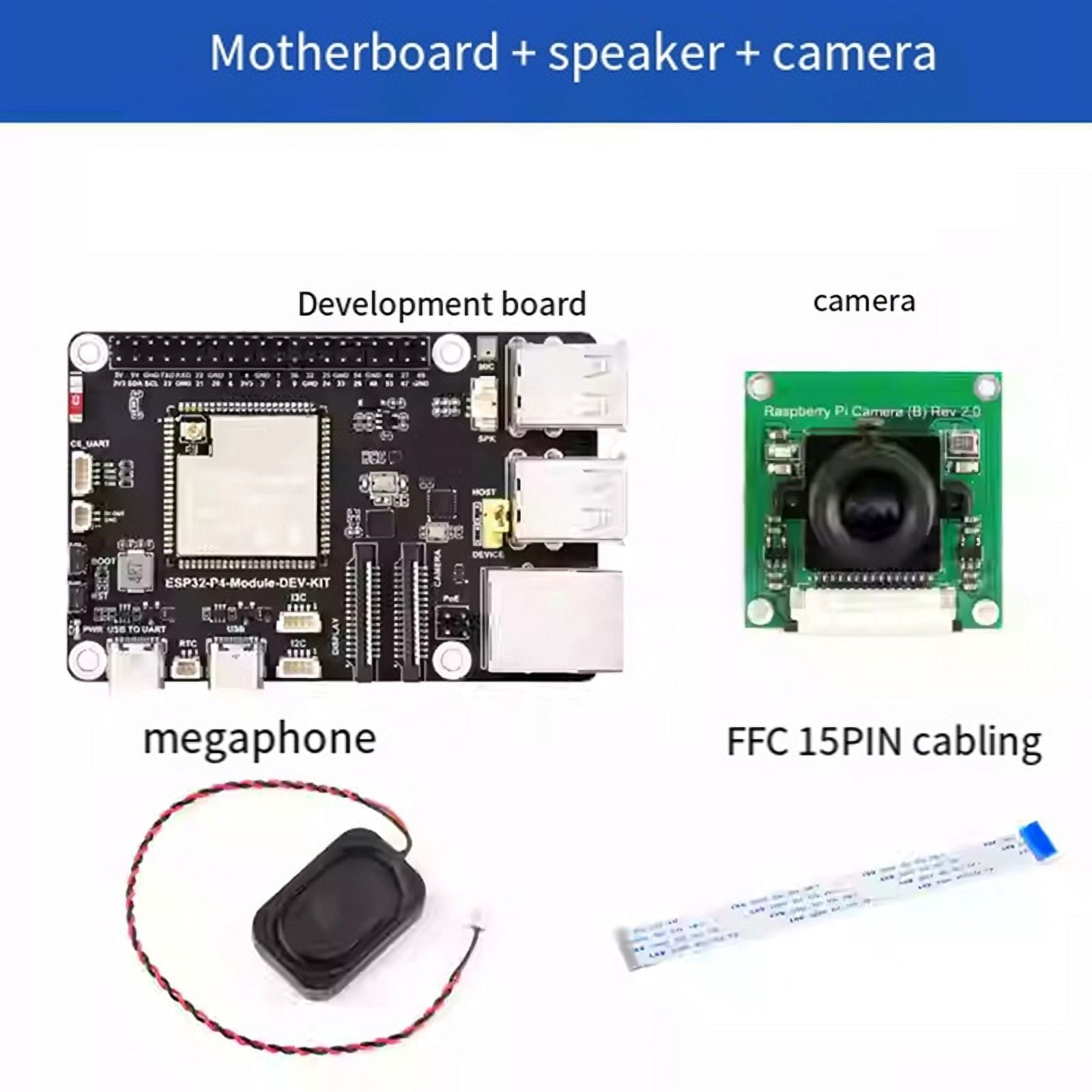 ESP32-P4-Module Development Board with 5MP OV5647 Camera Speaker Supports for Wi-Fi6/BLE POE Interface