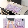 thumbnail image 5 of Extended Gaming Mouse Pad XXL ArtSo Large Keyboard Mat Long Mousepad Desk Decor Writing Pad Non Slip Rubber Base Stitched Edges for Work, Game, Office, Home, 35.1" x 15.7" , Purple Blue Marble, 5 of 6