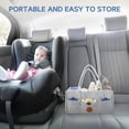 thumbnail image 4 of LAMSTOM Diaper Caddy Organizer - Diaper Caddy for Baby Nursery Storage, Felt Diaper Organizer for Baby Stuff with Handle, 13" x 9" x 7" Portable Baby Basket Boy Girl Changing Table Organizer (Grey), 4 of 9