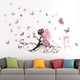 thumbnail image 5 of WALFRONT Adhesivo de pared de PVC con diseño de hada, flor y mariposa, vinilo artístico para dormitorio de niña, decoración del hogar, extraíble, adhesivo de pared para habitación, adhesivo de pared, 5 of 5