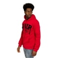thumbnail image 3 of Men's Drip Patched Fleece Pullover Hoodie JK5042 - Red - 5X-Large, 3 of 3
