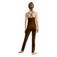 thumbnail image 2 of Haitryli Kids Girls Sleeveless Full Length Camisole Tank Unitard Gymnastics Dance Jumpsuit One Piece Outfits Brown 16, 2 of 5