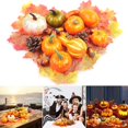 thumbnail image 1 of Decoración de calabazas artificiales, juego de 50 calabazas artificiales para decoración otoñal, minicalabazas falsas, piñas, hojas de arce, bellotas, granadas y variedad, 1 of 5