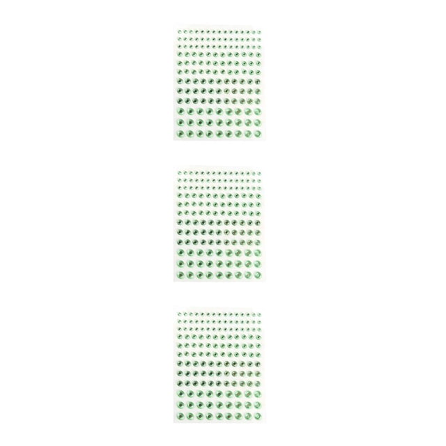 Wweixi Eye Face Gems Rhinestone Stickers Beads No Glue Eyebrow Rainbow Makeup Jewelry Accessory DIY Decorations Wedding Green 3Set