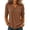 #04Brown, variant on Women's V Neck Long Sleeve Tops Casual T Shirts Solid Color Basic Summer Tees Loose Fit Pullover Tunic