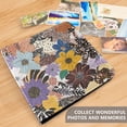 thumbnail image 4 of FORMRS 3 Ring Photo Album 4"x6" Self Adhesive Large Capacity PU Leather Cover, Colorful Flowers, 4 of 8