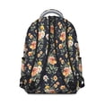 thumbnail image 3 of Pioneer Flower Floral Print Pattern Backpack for School, Cute School Bag with Adjustable Shoulder Straps and Padded Back, 15.3"x11"x7.1", 3 of 5