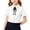 White, variant on Button down Uniform Shirts Girls Short Sleeve Solid Loose Blouses Collared Tops Summer School Clothes