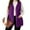 Purple, variant on Ladies' Casual Fashion V-neck Solid Color Sleeveless Layering Vest Jacket - Black XXL