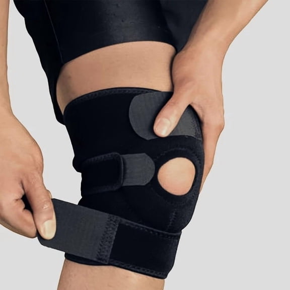 Knee Brace with Side Stabilizers & Patella Gel Pads - Adjustable Straps, Breathable Fabric for Maximum Support, Fast Recovery - Men & Women
