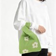 thumbnail image 2 of Unique Bargains 1 Pc Knitted Wrist Bag Openwork Flower Gift Bag Green, 2 of 5